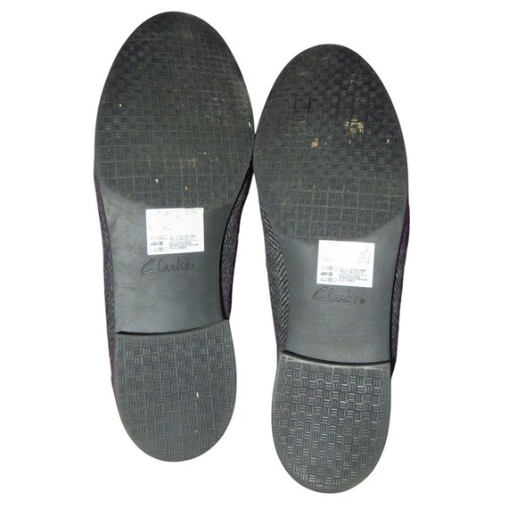 Clarks Trish Rose Grey Herringbone full grain leather chevron patterned Loafer - Picture 7 of 8